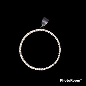 14K White Gold Circle Of Life Diamond Pendant